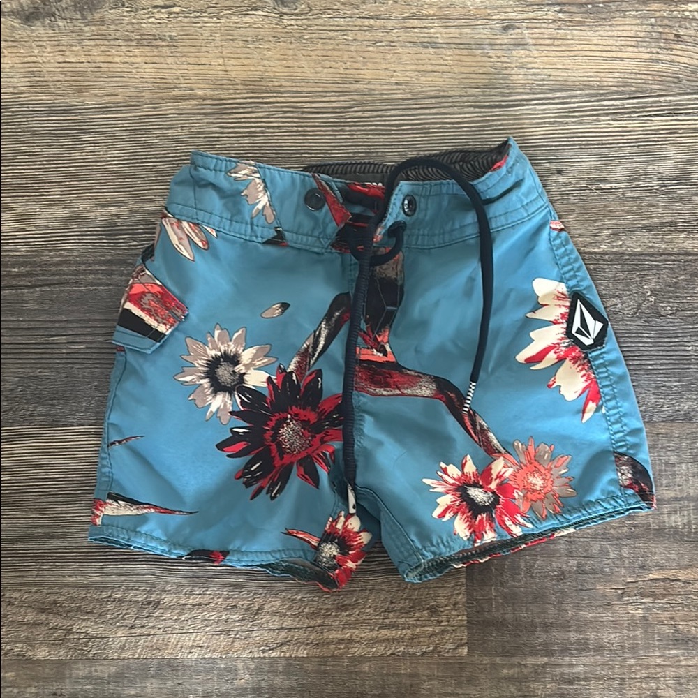 Volcom Floral Blue Swim Shorts